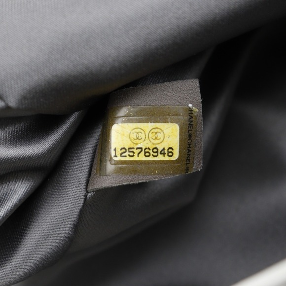 CHANEL White Lambskin Leather Logo Shoulder Bag - Picture 10 of 12